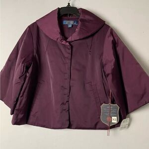 Millard Fillmore Burgundy Crop Top Jacket Women’s Size XS